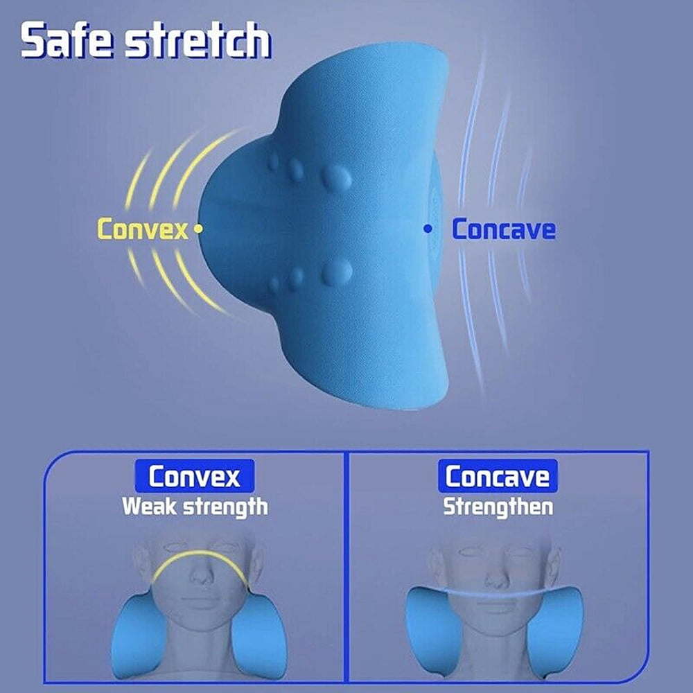 Neck and Shoulder Relaxer; Neck Stretcher for TMJ Pain Relief and Neck Alignment; with Acupressure Massag Design Neck Pain Pillow Cervical Traction Device