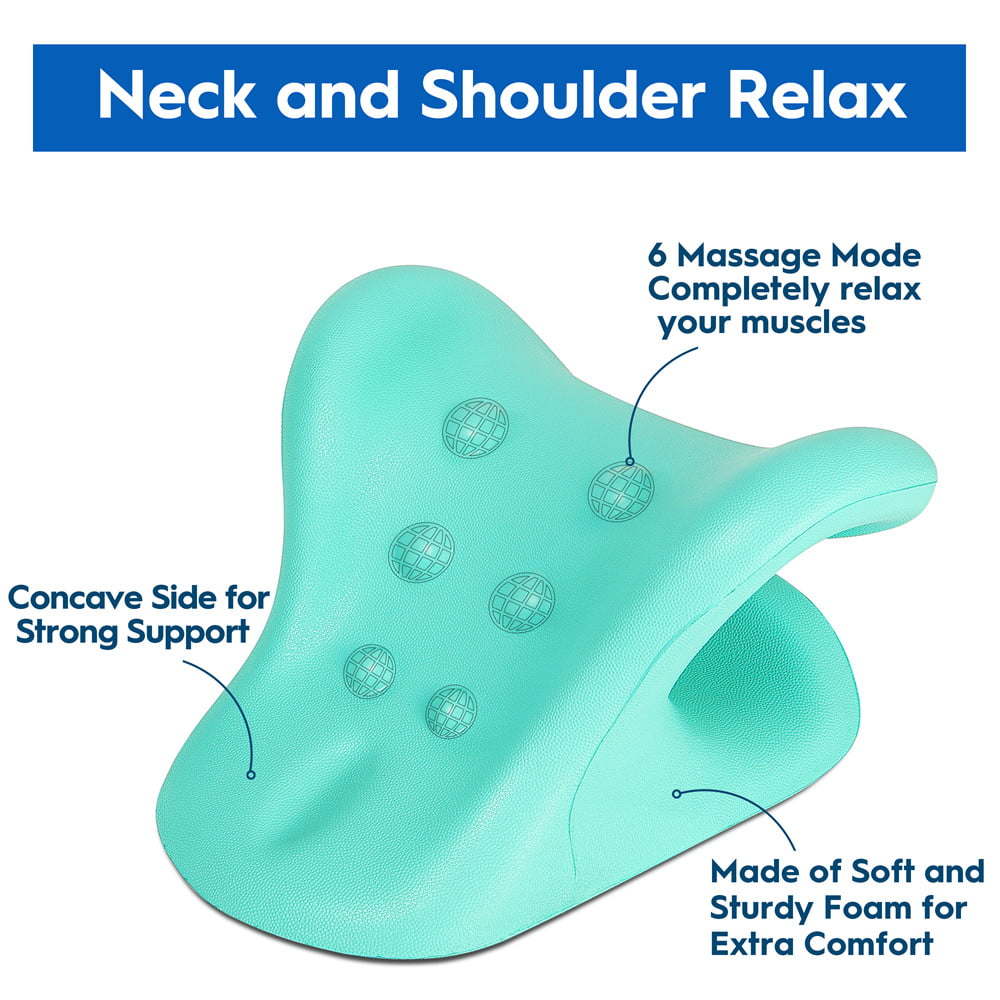 Neck and Shoulder Relaxer; Neck Stretcher for TMJ Pain Relief and Neck Alignment; with Acupressure Massag Design Neck Pain Pillow Cervical Traction Device