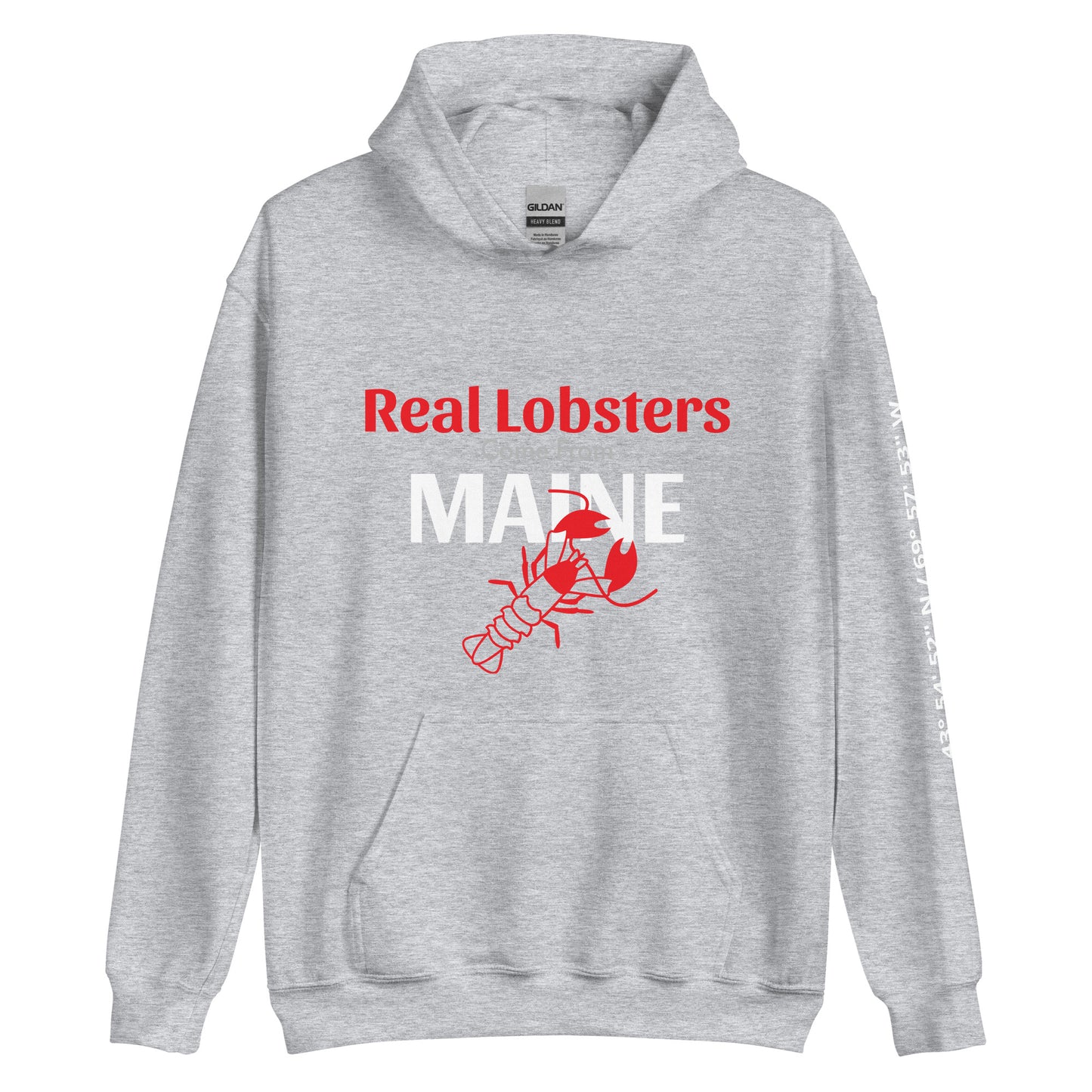 Real lobsters come from Maine unisex hoodie