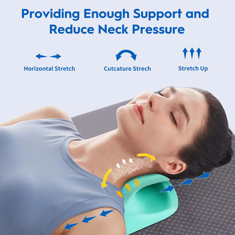 Neck and Shoulder Relaxer;  Neck Stretcher for TMJ Pain Relief and Neck Alignment;  with Acupressure Massag Design Neck Pain Pillow Cervical Traction Device