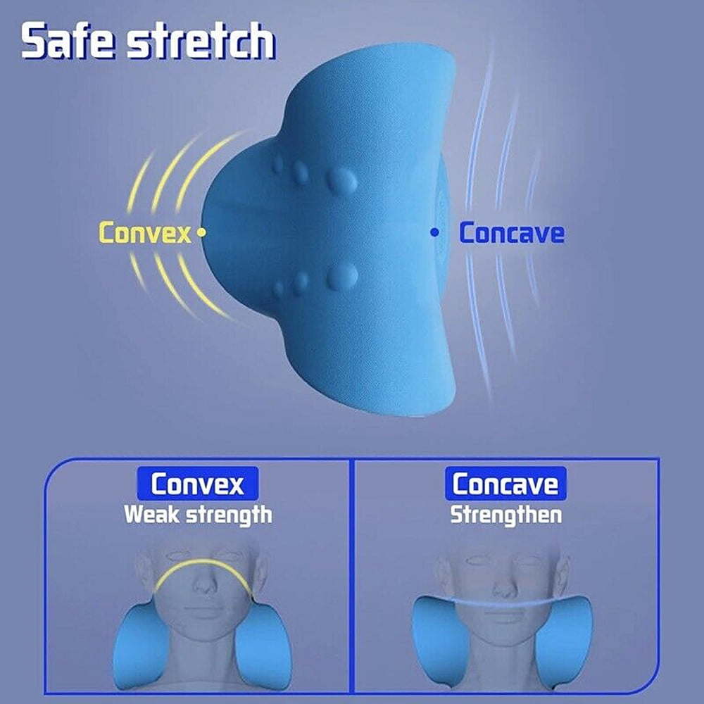 Neck and Shoulder Relaxer;  Neck Stretcher for TMJ Pain Relief and Neck Alignment;  with Acupressure Massag Design Neck Pain Pillow Cervical Traction Device