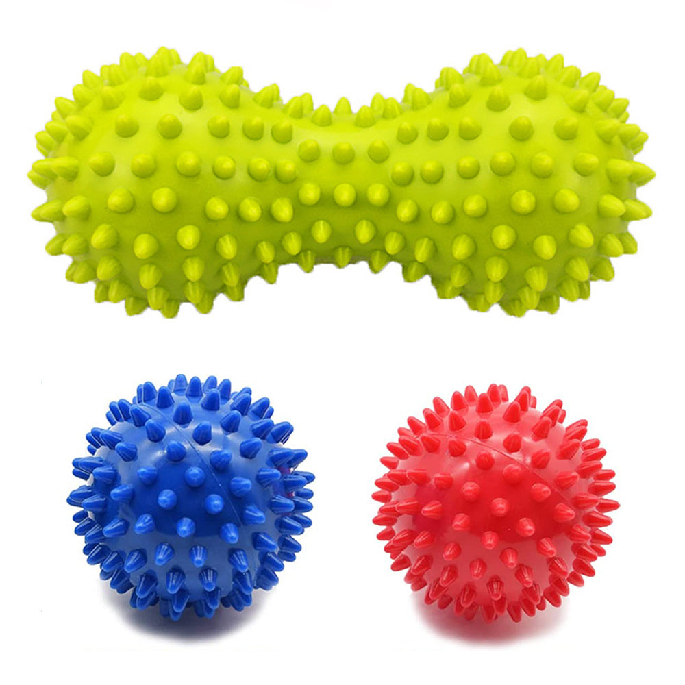 Hedgehog Massage Ball Spiky Peanut Ball Stress Reflexology Trigger Point Massage Balls for Arm Leg Back Feet Hand Muscle Massage