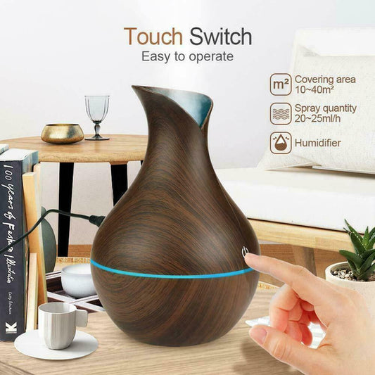 Ultrasonic Humidifier Oil Diffuser Air Purifier Aromatherapy with LED Lights