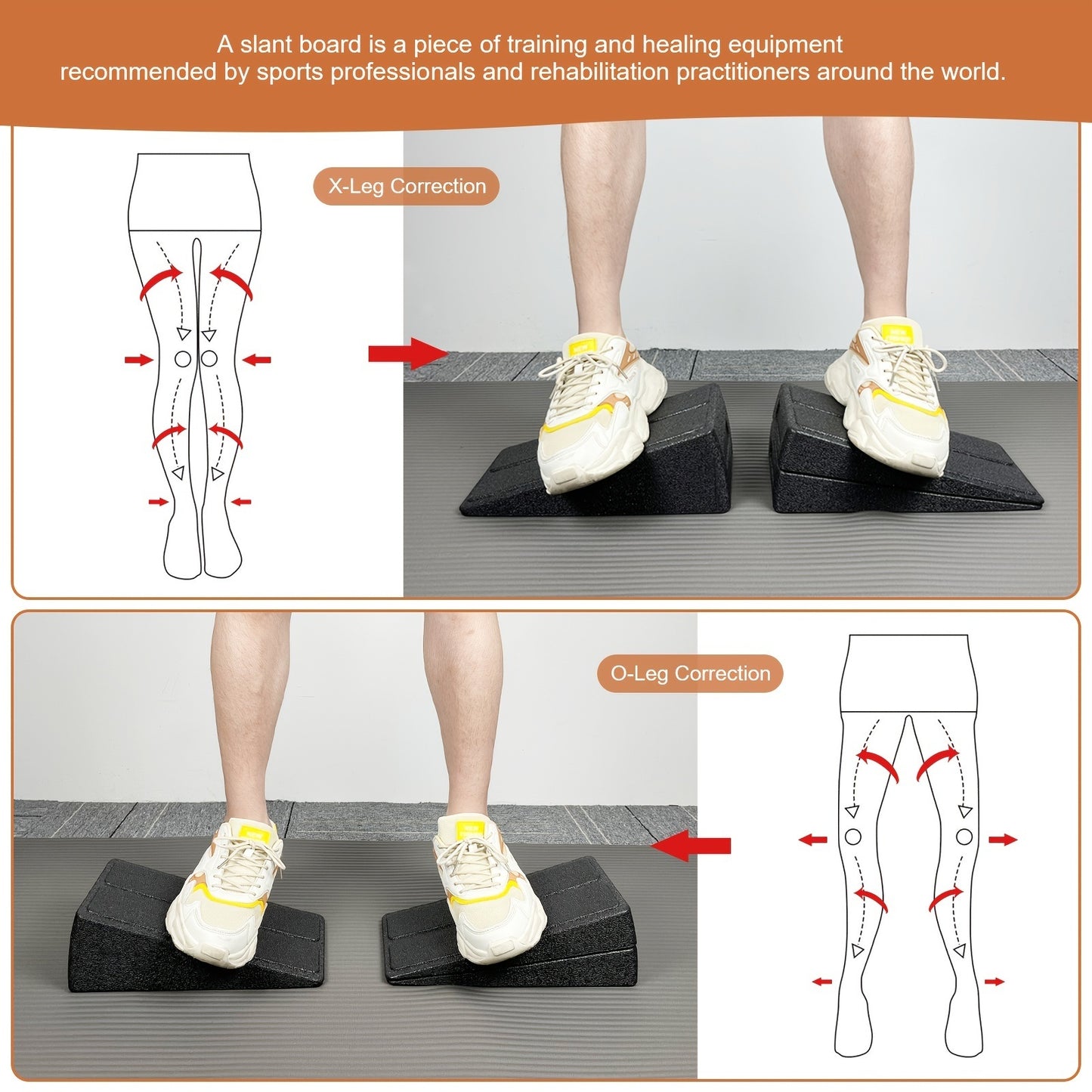 3pcs/set Slant Board; Foam Calf Stretcher With 5 Positions Adjustable Slant Board For Calf Stretching Incline Board